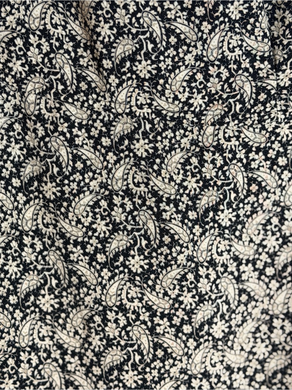 Paisley Black and Cream Floral Maxi Dress - Picture 5 of 7